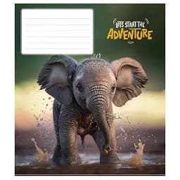 Зошит учнівський Школярик Adventure 018-3291K-2 в клітинку 18 аркушів