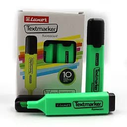 Набор текстовых маркеров Luxor Textmarker, 1-4,5 мм, зеленый, 12 шт. в упаковке