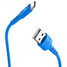 Кабель провод для зарядки смартфона/телефона Hoco X30 Type-C 1.2 м синий