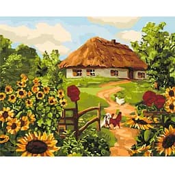 Картина по номерам Ideyka Украинская хатка 40х50 см KHO2280