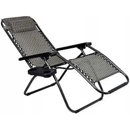 Шезлонг SpringFun Zero Gravity розкладне садове крісло з підголовником 7 кг