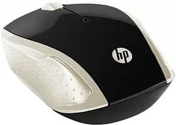 Комп'ютерна мишка бездротова HP 200 Silk Gold Wireless Mouse 3 кн. 1000 dpi чорно-золотиста (2HU83AA) - мініатюра 2
