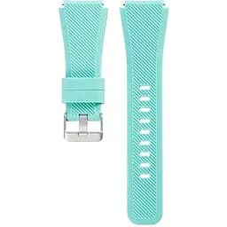 Силіконовий ремінець Watchbands для Samsung Galaxy Watch 46mm Silver - бірюзовий (WB001TURQUOISE46)