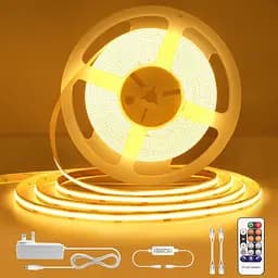 Світлодіодна стрічка Cob LED Strip Light 10 м з таймером, затемнювані стрічкові світильники з радіочастотним пультом дистанційного
