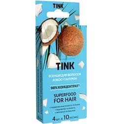 Концентрована есенція для волосся Tink Кокос та гіалурон 40 мл (4 шт. х 10 мл)