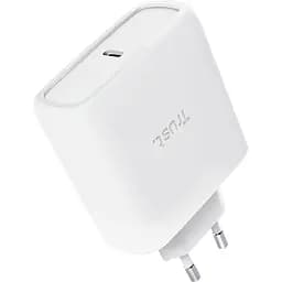 Зарядний пристрій мережевий Trust Maxo 65Вт, GaN, USB-C PD/PPS, білий