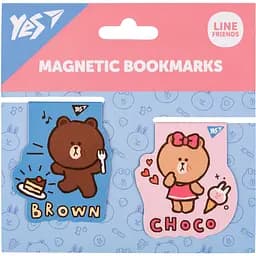 Набір закладинок магнітних Yes Line Friends Brown and Choco 20 шт. (708106)