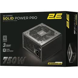 Блок живлення 2E GAMING Solid Power Pro 750W 80 PLUS Bronze Black (2E-SP750BRSMII-120) - мініатюра 3