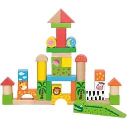 Дерев'яні кубики Viga Toys Зоопарк 50 шт. (50286) - мініатюра 2