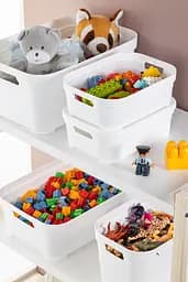Кошик Idea Home Pyramid з кришкою 8.2 л 36x24x12.5 см білий (00642 White) - мініатюра 4