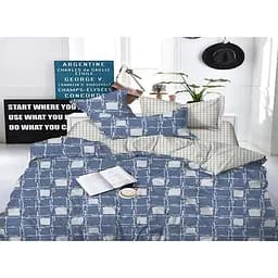 Комплект постільної білизни TAG Tekstil з компаньйоном Сімейний Синій 000142388 (S322)