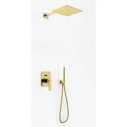 Душова система прихованного монтажу Kohlman Experience Gold + Box прихованого монтажу QW210EGDQ25, Золотий