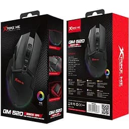 Комп'ютерна мишка Xtrike Me GM-520 ігрова 12800dpi. 9кн. RGB високий профіль чорна (GM-520) - мініатюра 2