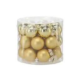 Ялинкова іграшка Chomik скляні кульки 24 шт, 2,5 см, золотисті (5900779882126_1)
