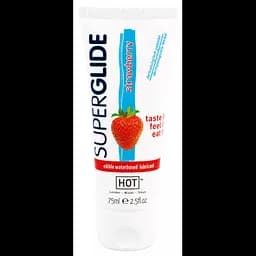Їстівний лубрикант на водній основі Hot Superglide Спокуслива Полуничка, 75 мл