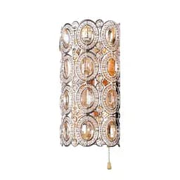 Бра Brille BCL-489W/4*E14+24*0.5W настенное накладное LED хрустальное с выключателем