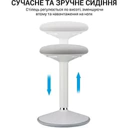 Стілець OfficePro із регулюванням висоти сірий (S448) - мініатюра 5