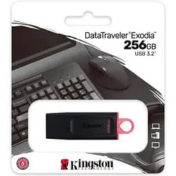 USB флеш накопичувач Kingston 256GB DataTraveler Exodia Black/Pink USB 3.2 (DTX/256GB) - мініатюра 6