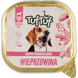 Влажный корм для взрослых собак Tuf Tuf паштет из свинины 300 г (472424)