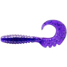 Силикон FishUP Fancy Grub 2.5" #060 - Dark Violet/Павлина & Silver (10 шт/уп)