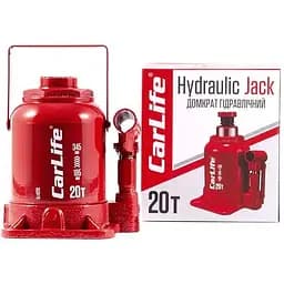 Домкрат гідравлічний пляшковий CarLife 20 т 185-345 мм (BJ420S)