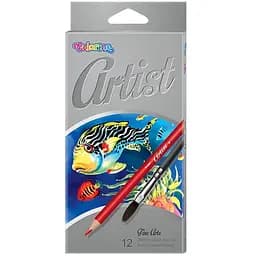 Акварельные карандаши Colorino Premium Artist с кисточкой 12 цветов 12 шт. (65528PTR)