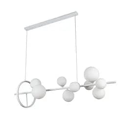 Люстра стельова LED Levistella 918LP267-10 WH+WH, 10 плафонів, чорнобура, сучасний стиль для дому - мініатюра 1