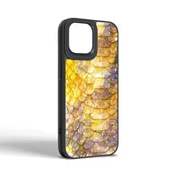 Кожаный чехол для Apple iPhone 15, Harder Nagas, желтый, термополиуретан ТПУ + экокожа с имитацией кожи Наги, панель, защита корпуса, противоударный, микрофибра, рамка вокруг камеры, защита всего корпуса, (ARM76731) - мініатюра 2