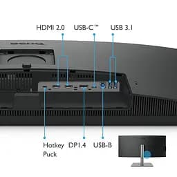 Монітор TFT 34" BenQ PD3420Q, IPS, WQHD, 2 x HDMI, DP, USB-C, USB-hub, HAS, колонки, темно-сірий (9H.LJHLB.QPE) - мініатюра 2