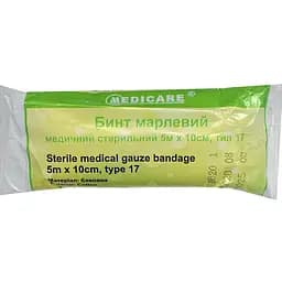 Бинт Medicare марлевий медичний стерильний 10 см 5 м тип 17