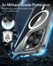 Прозорий чохол ESR Classic Hybrid Case (HaloLock) Frosted Black для iPhone 16 Pro (1A7690202) - мініатюра 3