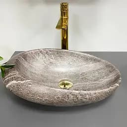 Умивальник VBI Vicenza dark stone matt накладний VBI-014804, Коричневий