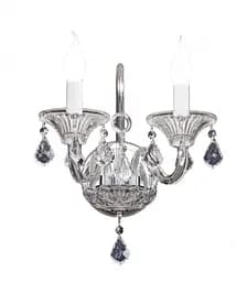 Бра Brille CR-406W/2CH настенное накладное хрустальное свеча барокко