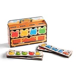 Настільна гра Ubumblebees Кольори PSD071 сортер-комодик дерев'яна