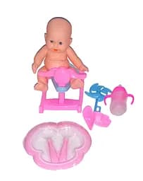 Пупс LD3402D-18B/21E/21G аксесуарами, в сітці 14 см (6990523438012) Вид 1