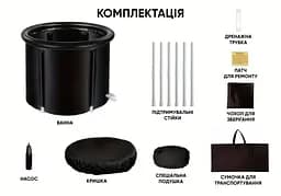 Каркасна крижана кріо ванна EasyFit круглий басейн для оздоровлення - мініатюра 5