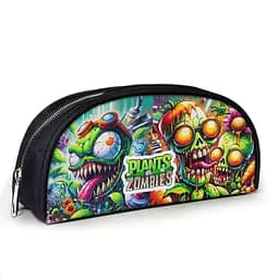 Пенал шкільний з принтом Рослини проти зомбі 23х10х8 см з принтом для хлопчика (3869)