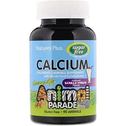 Кальций для детей NaturesPlus Animal Parade Ваниль без сахара 90 жевательных таблеток