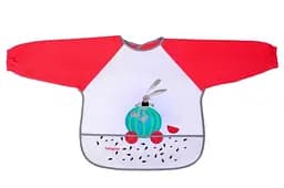 Нагрудник BabyOno з довгим рукавом, червоний (837)