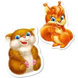 Бебі пазли на магніті Vladi Toys Малюк зможе Пухнастики 8 елементів (VT3208-18)