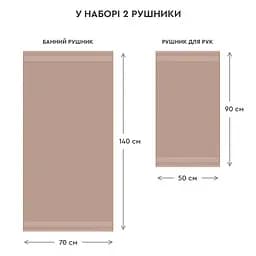 Набір рушників Sonex Altea 50x90 см. 70x140 см дюна (SO102477) - мініатюра 14
