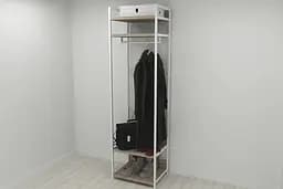 Шафа Гардероб Уні секція 2 серії Конект Ferrum-decor 220x60x50см Білий метал ДСП Дуб Сонома Трюфель 32 мм (FRD-104546)