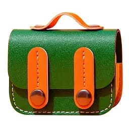 Кожаный футляр Briefcase для наушников AirPods Pro 2/Pro Green/Orange