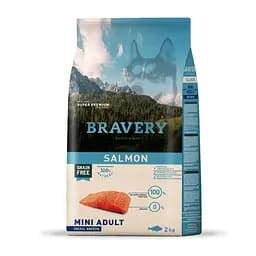Сухий корм для собак дрібних порід із лососем Bravery Dog Salmon Mini Adult Small Breeds 2 кг