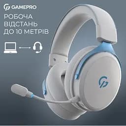 Навушники GamePro Asgard Skadi Wireless White/Blue (HSW191WB) - мініатюра 7
