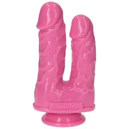 Двойной фаллоимитатор Toyz4lovers Caino e Abele, 15.5 см (розовый)