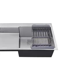 Кухонна мийка Kroner KRP Gebürstet - 7848LHM (3,0/1,0 мм) CV030021, Нержавіюча сталь - мініатюра 6
