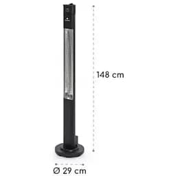 Інфрачервоний обігрівач Blumfeldt Heat Guru Plus L Black (2 кВт) - мініатюра 2
