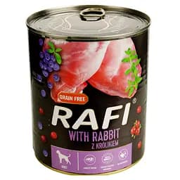Влажный корм для собак Dolina Noteci Rafi паштет из кролика с голубикой и клюквой 800 г (DN266-305057)