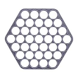 Пластикова пельменниця шестикутна форма для приготування пельменів) Ø23 см Тьмяний сірий, Kitchette Тусклый серый 84452